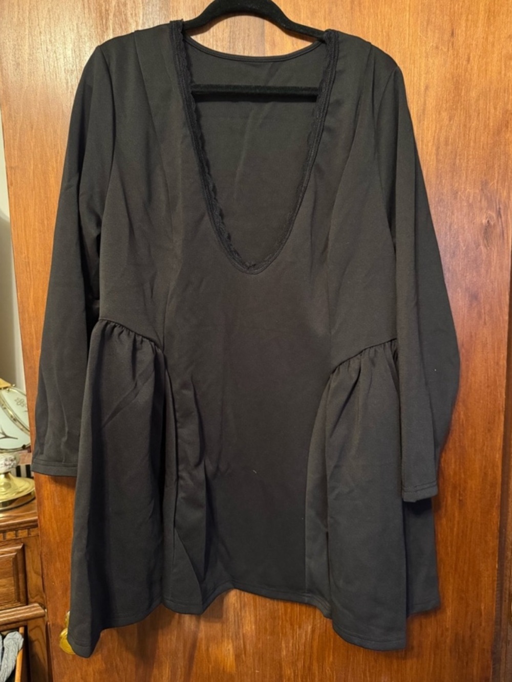 Women’s Plus Size Black Dress with Lace Size 4X